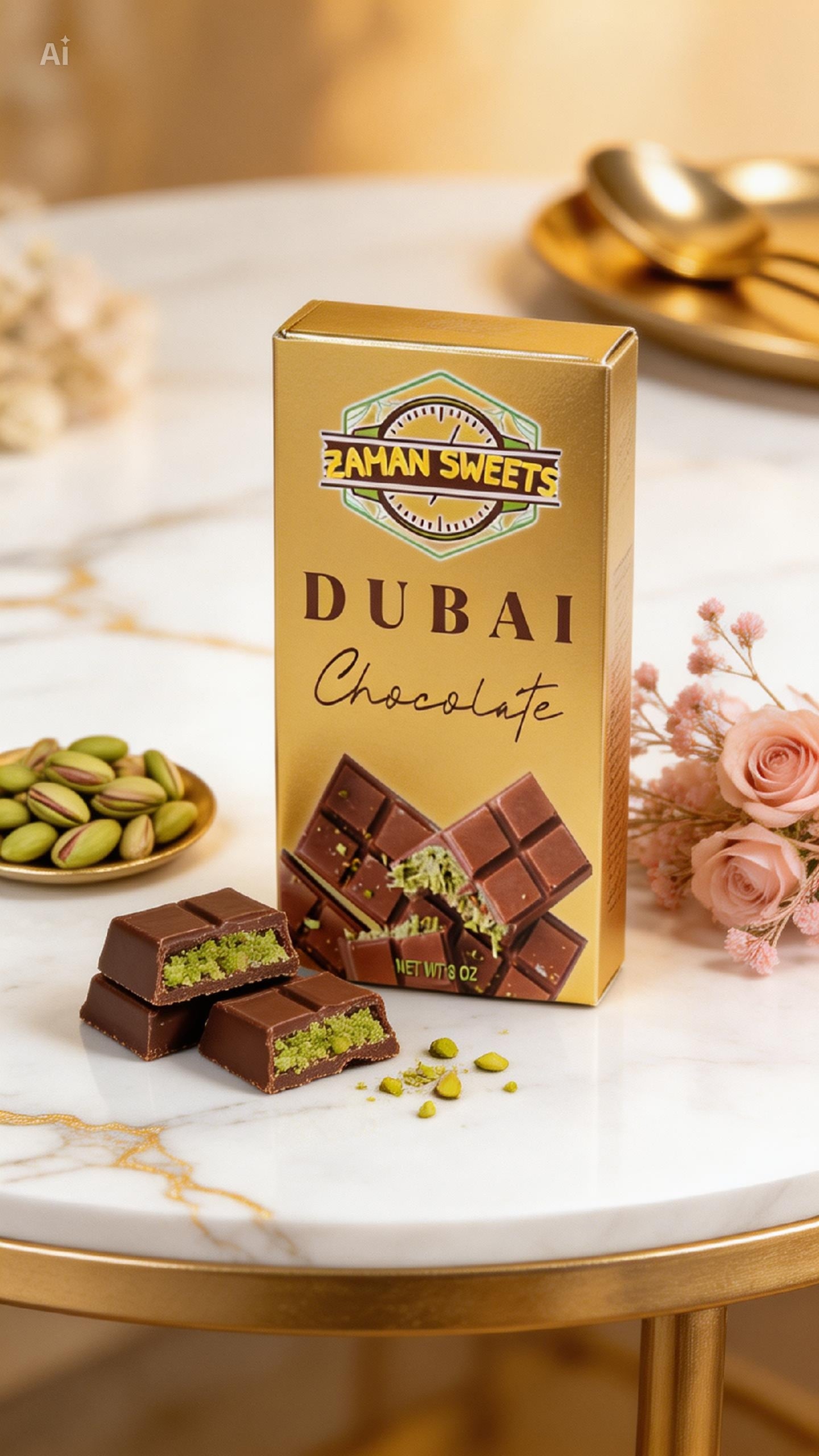 DUBAI CHOCOLATE BARS - 24pc (8oz)