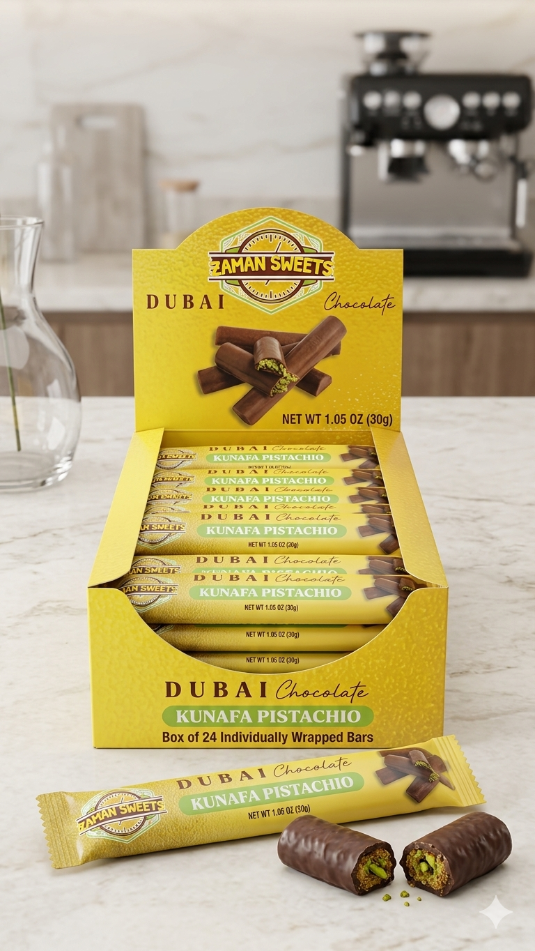 Box of 24ct Mini Dubai Chocolate Bars