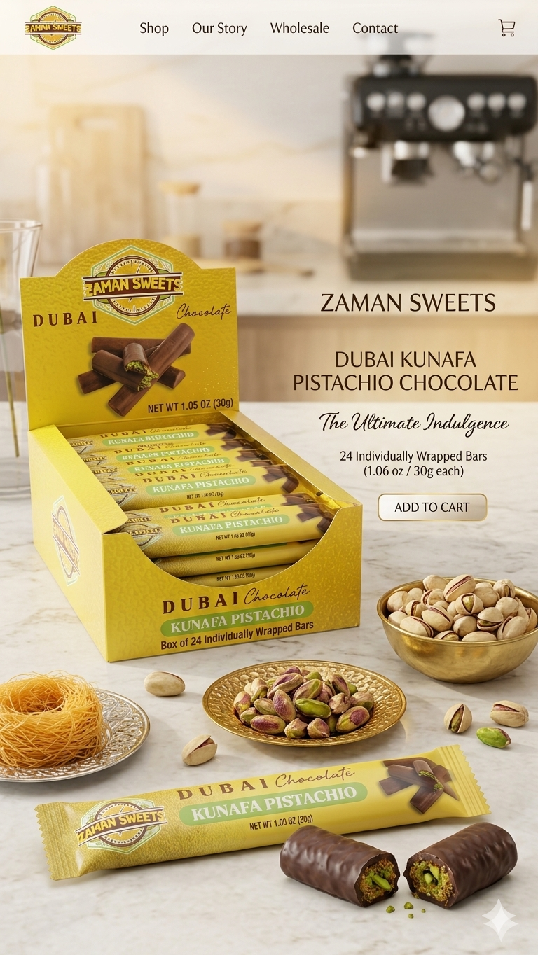 Box of 24ct Mini Dubai Chocolate Bars